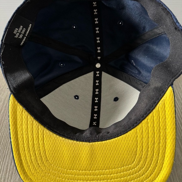 Under Armor Snapback Flat Brim SC30 Hat - Blue/Yellow - Picture 6 of 8